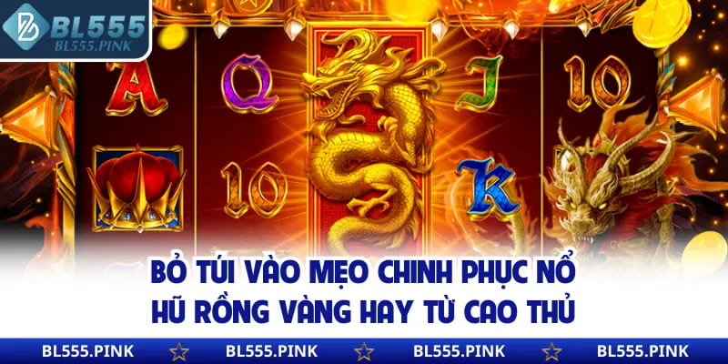 Bỏ túi vào mẹo chinh phục nổ hũ rồng vàng hay từ cao thủ