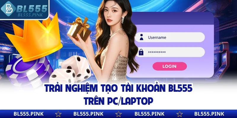 Trải nghiệm tạo tài khoản BL555 trên PC/Laptop